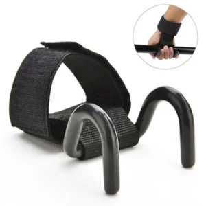 1 / 2PCS Fitness Weight Lifting Hook Training Gym Grips Hook Lift Barebell Dumbell Kettlbell Straps Wrist Support pre športové cvičenie (Weight Lifting Hook )