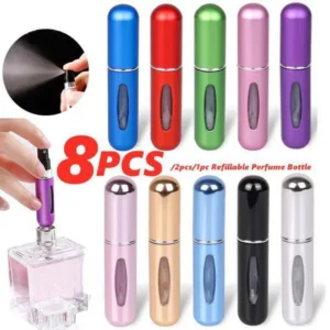 8Pcs/2Pcs/1Pc 5Ml Prenosný mini plniteľný parfém na cestu fľaša s rozprašovačom vôňa čerpadlo prázdne kozmetické kontajnery rozprašovač fľaša pre cestovné nástroje