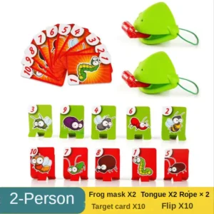 Žabka Tiktok Famous Same Funny Toy Lizards Mask Two-Player Card Fun Joy Game Desktop Interactive Toys Parent-Child Party Games