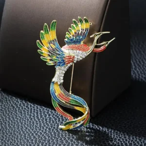 Krásny smalt Phoenix Brooch Pin Ženy a muži Oblek Príslušenstvo Legenda Bird Design