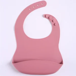 Popular Hot Selling Baby Feeding Bib Soft Kids Feeding BPA Free Waterproof Silicone Colorful Baby Bib with Catcher