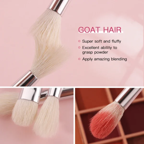 Krása make-up štetce Set profesionálne prírodné kozie vlasy štetce nadácie make-up púder kontúra očné tiene make up štetce